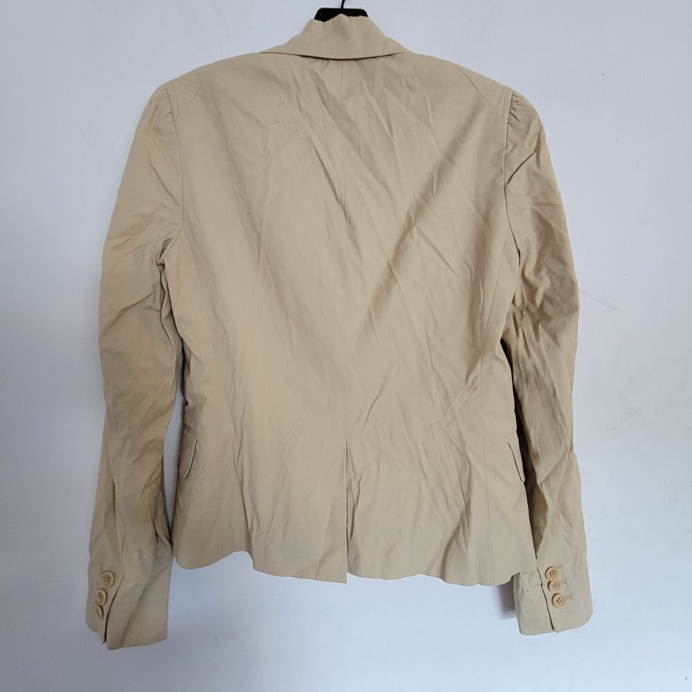 Theory Tan Cream Single Button Front Long Sleeve … - image 2